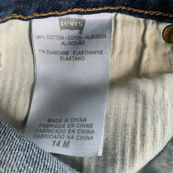 Levis Denim Curve Classic Boot Cut Dark Wash Size 14 32 - Picture 4 of 5